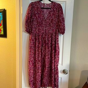 Short sleeve midi dress